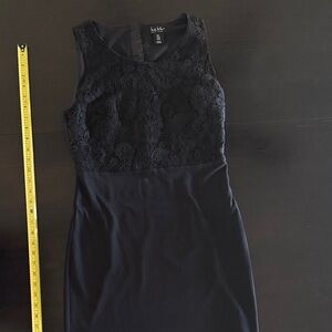 Nicole Miller Black Lace Midi Dress